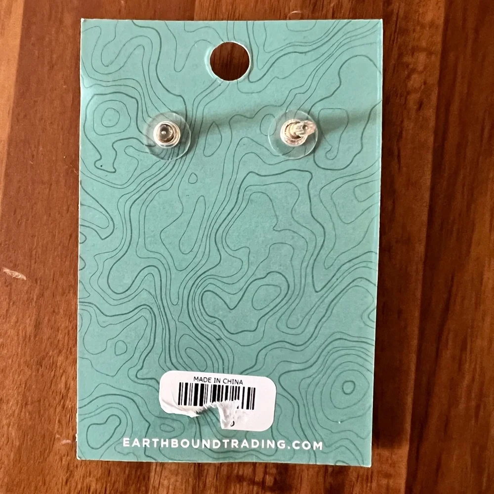 Earthbound Trading Purple Heart and Chain Earrings